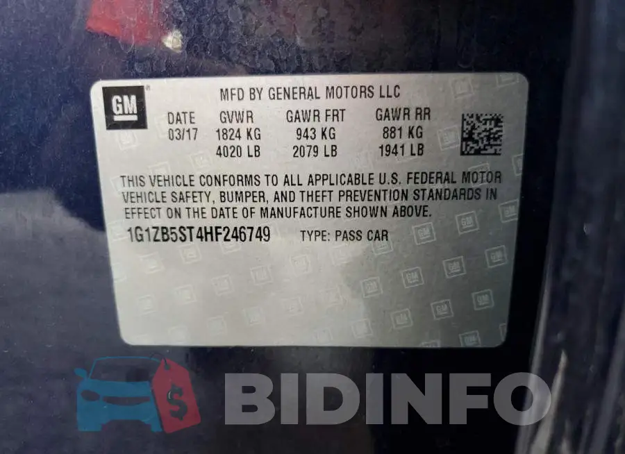 1G1ZB5ST4HF246749 Photo# 10