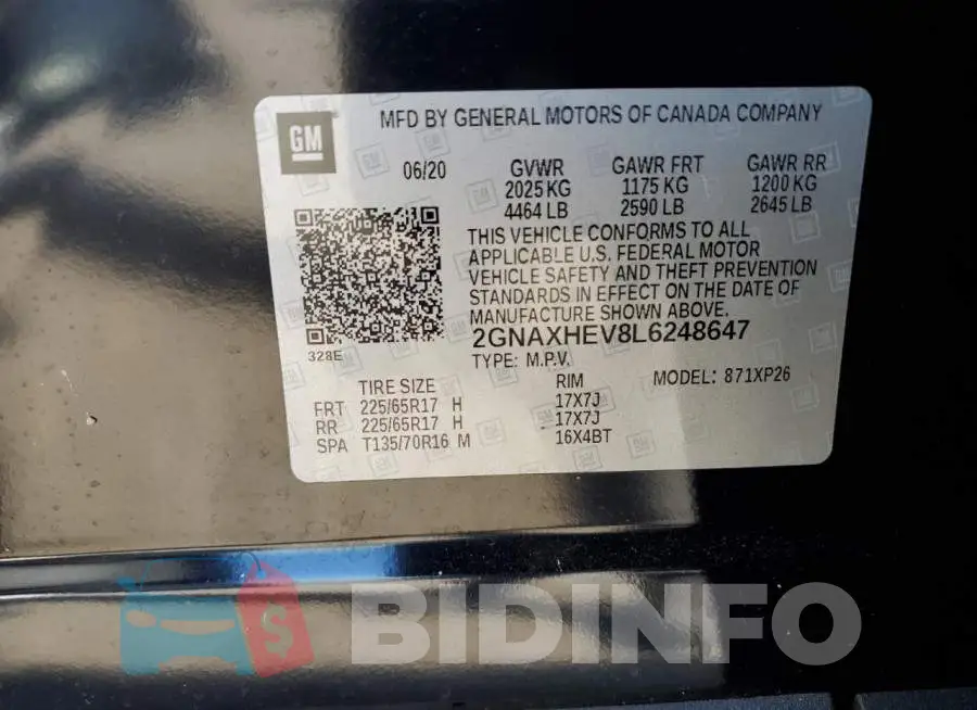 2GNAXHEV8L6248647 Photo# 10