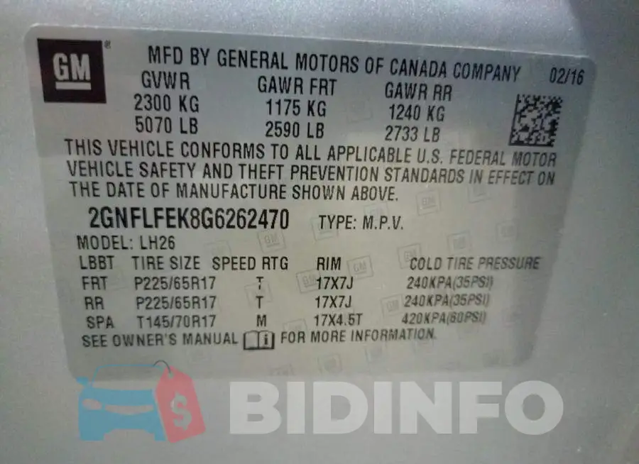 2GNFLFEK8G6262470 Photo# 10