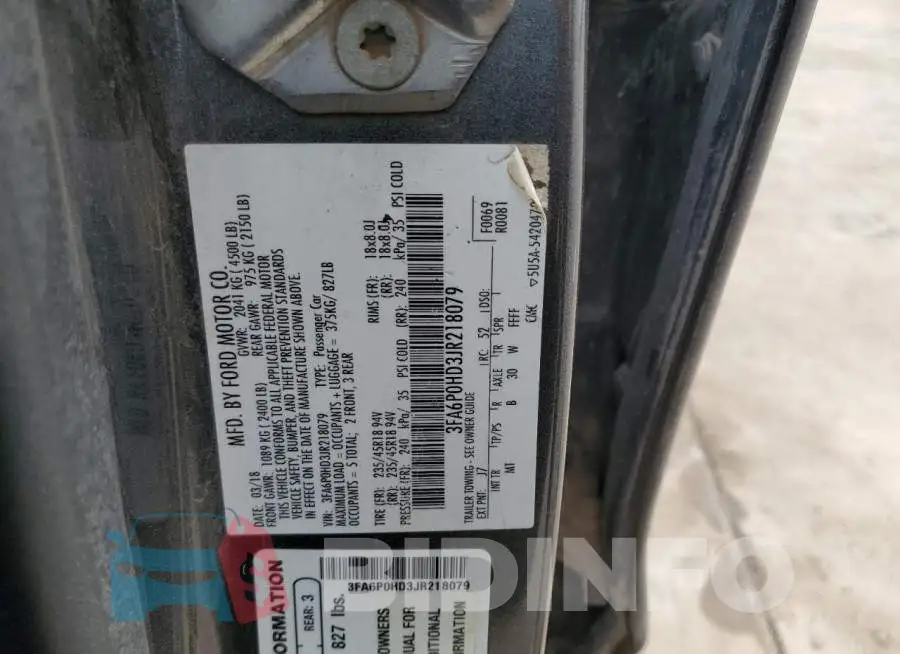 3FA6P0HD3JR218079 Photo# 12