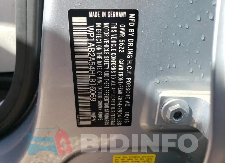 WP1AB2A54HLB16069 Photo# 10
