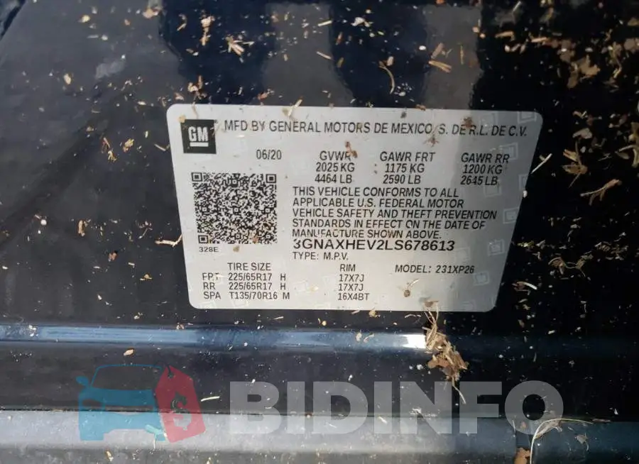 3GNAXHEV2LS678613 Photo# 10