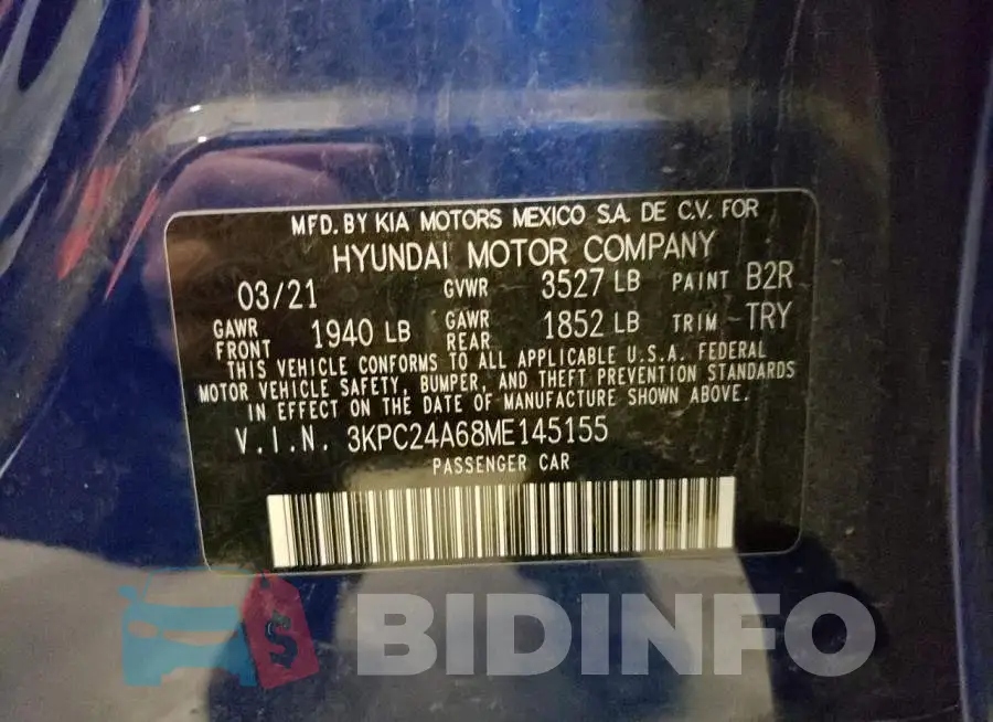 3KPC24A68ME145155 Photo# 10