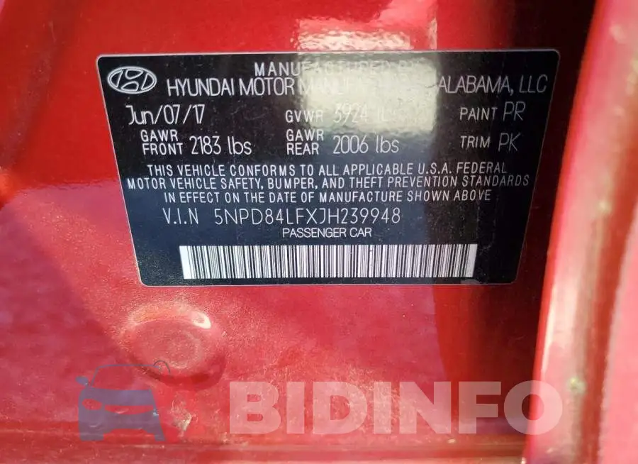 5NPD84LFXJH239948 Photo# 10