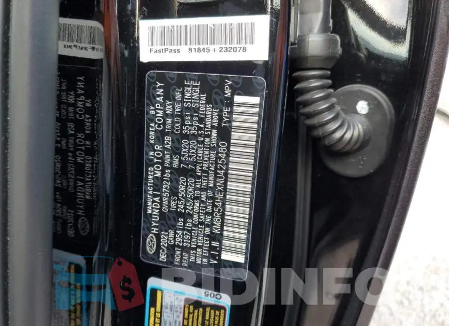 KM8R54HEXNU425480 Photo# 10