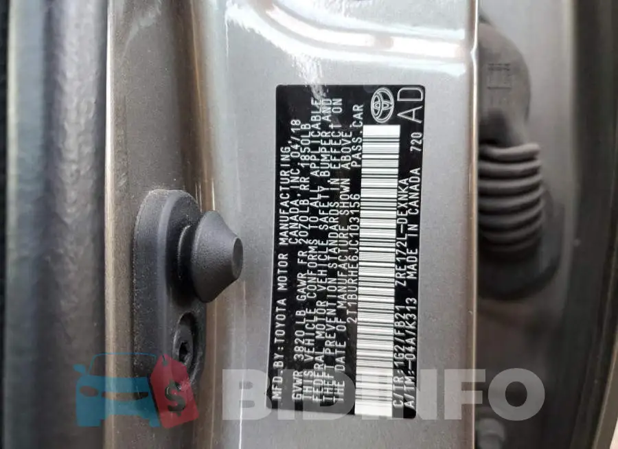 2T1BURHE6JC103156 Photo# 12
