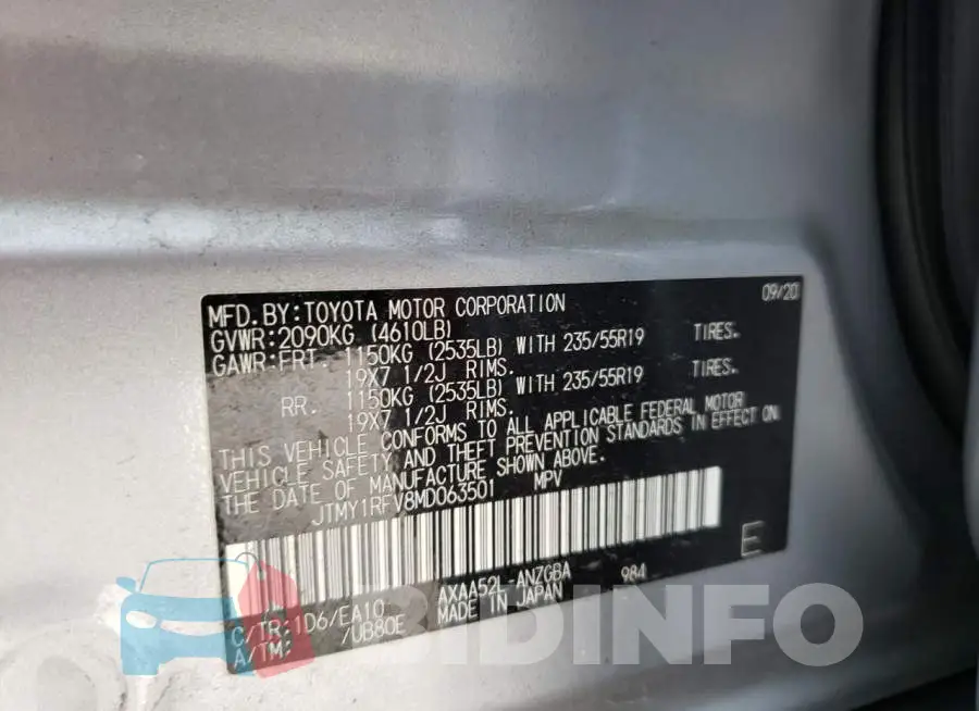 JTMY1RFV8MD063501 Photo# 10
