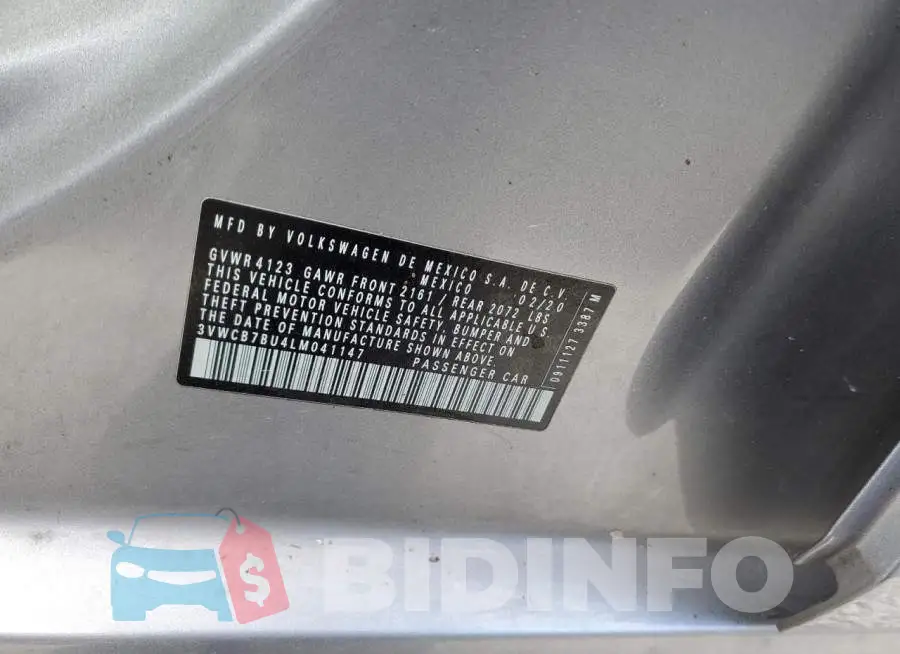 3VWCB7BU4LM041147 Photo# 10