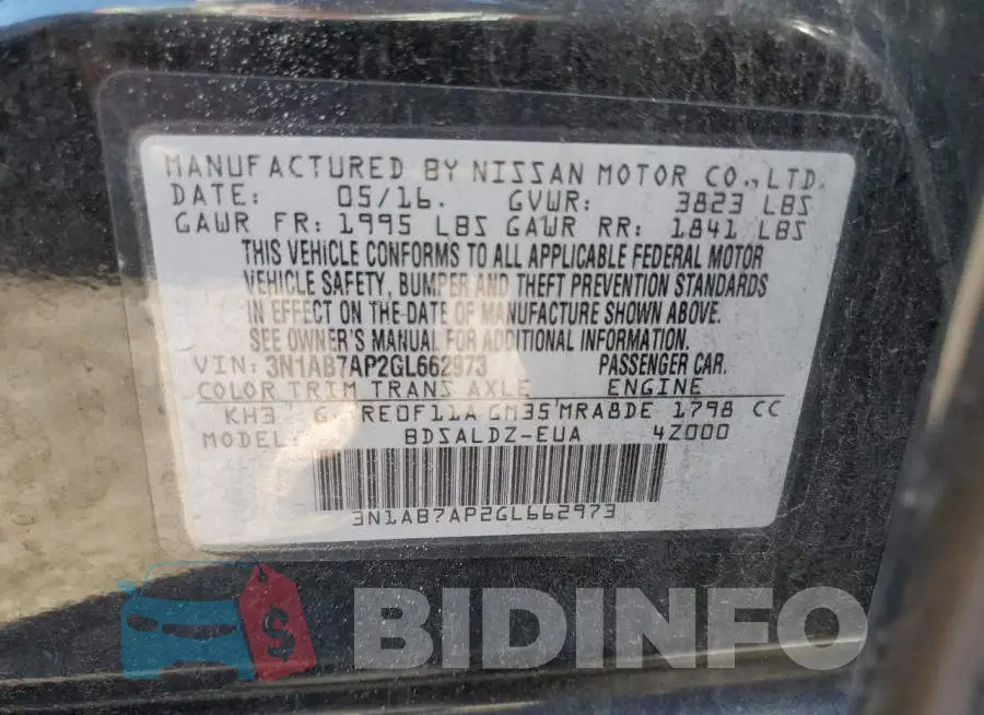 3N1AB7AP2GL662973 Photo# 10