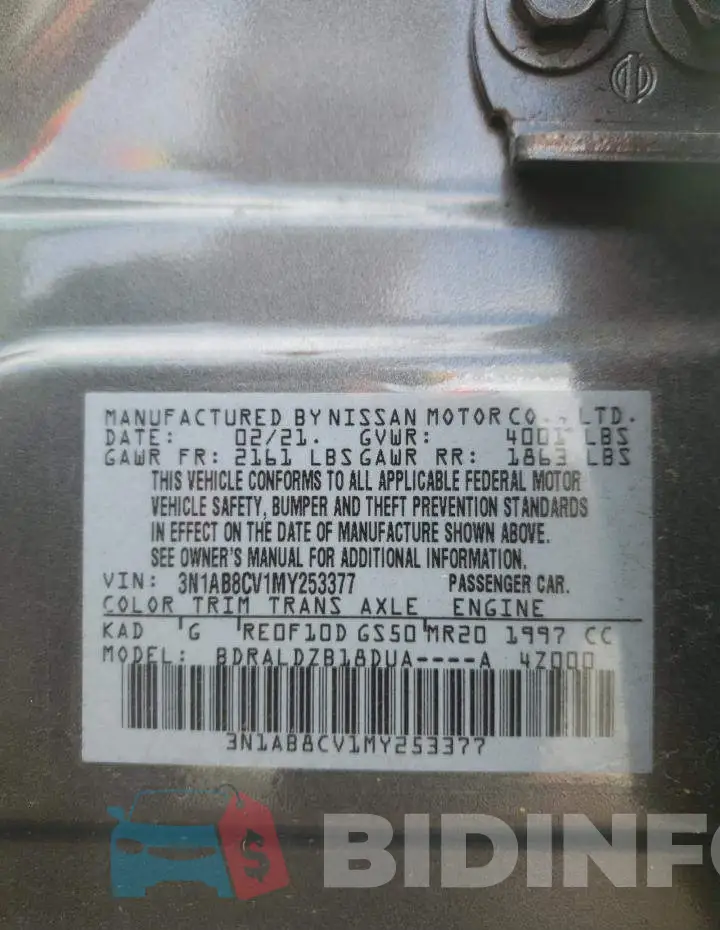3N1AB8CV1MY253377 Photo# 10