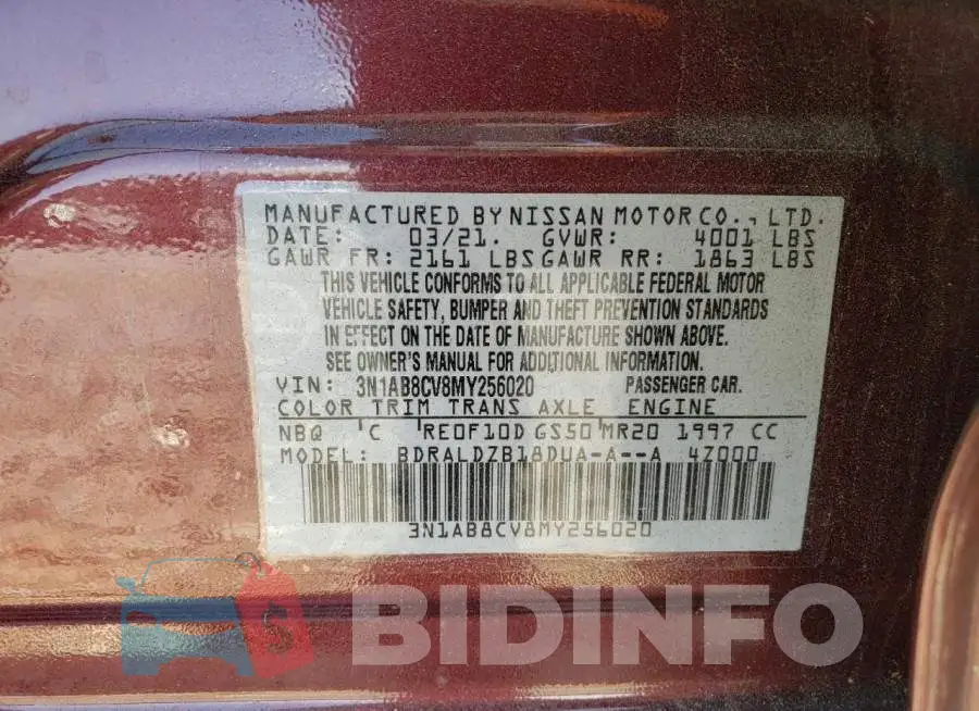 3N1AB8CV8MY256020 Photo# 10