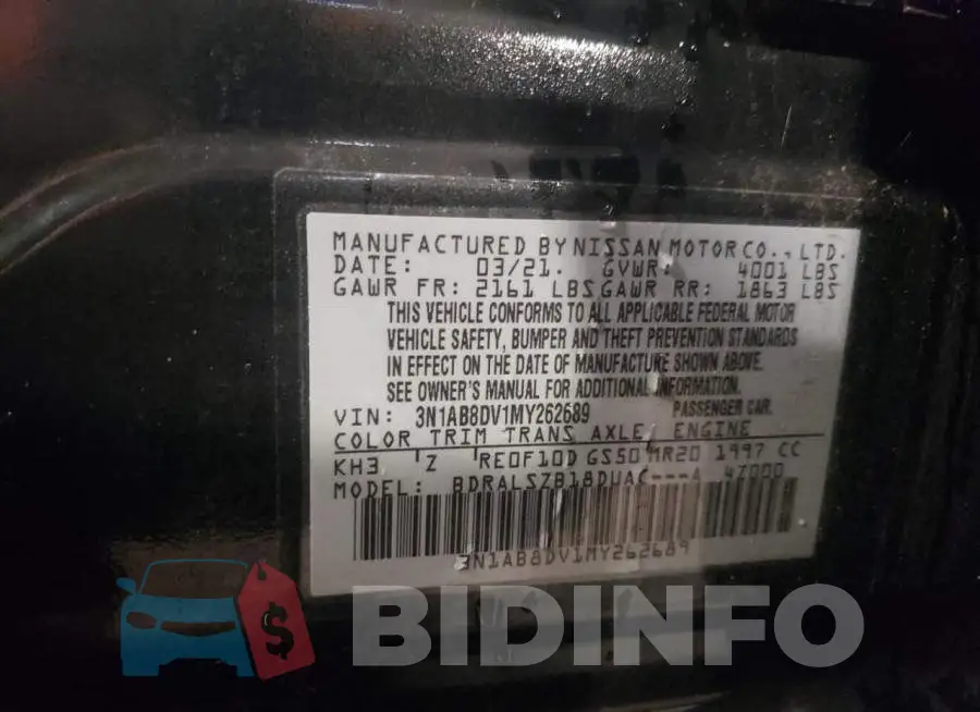 3N1AB8DV1MY262689 Photo# 10