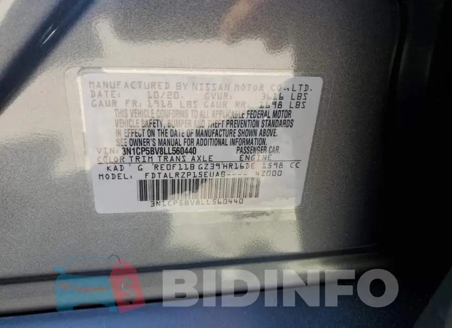 3N1CP5BV8LL560440 Photo# 10