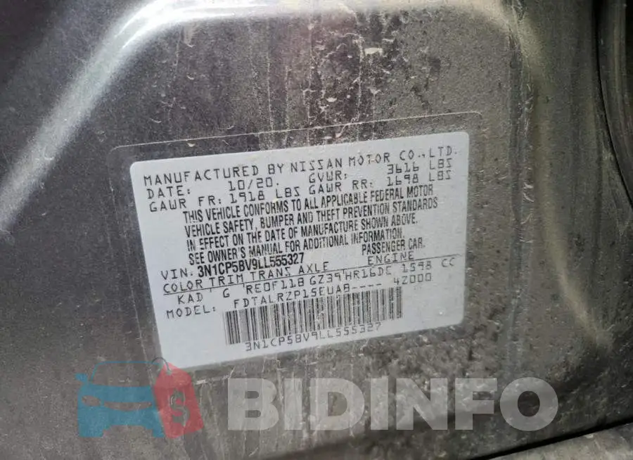 3N1CP5BV9LL555327 Photo# 10