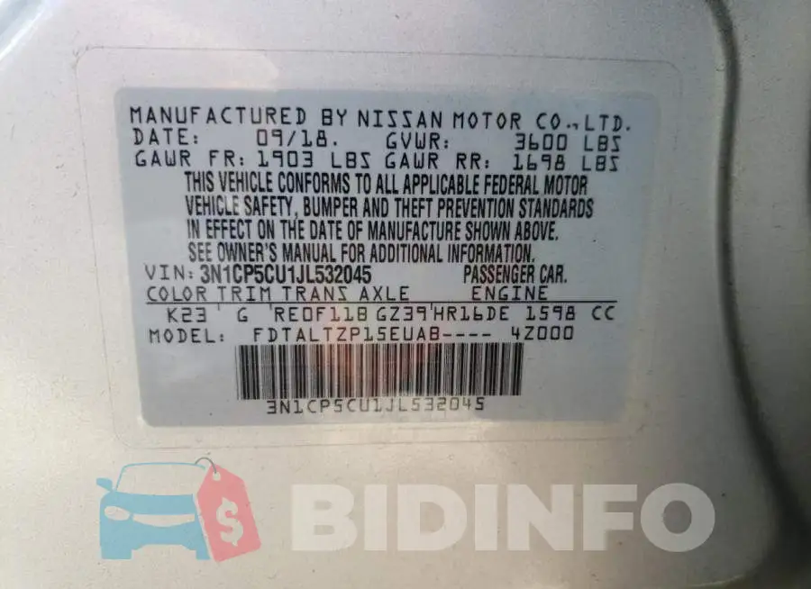 3N1CP5CU1JL532045 Photo# 10