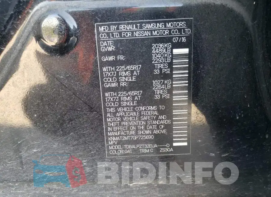 KNMAT2MT7GP725690 Photo# 10