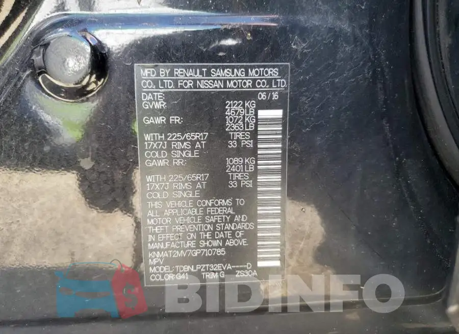 KNMAT2MV7GP710785 Photo# 10
