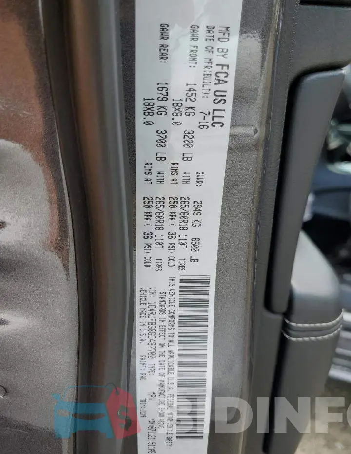 1C4RJFBG8GC497700 Photo# 10