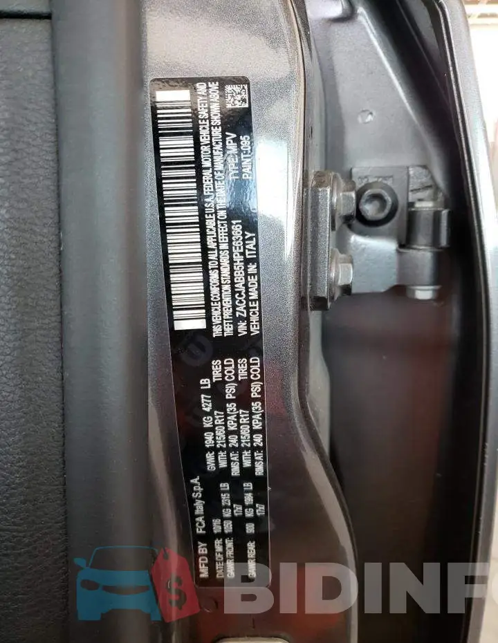 ZACCJABB5HPE63661 Photo# 10