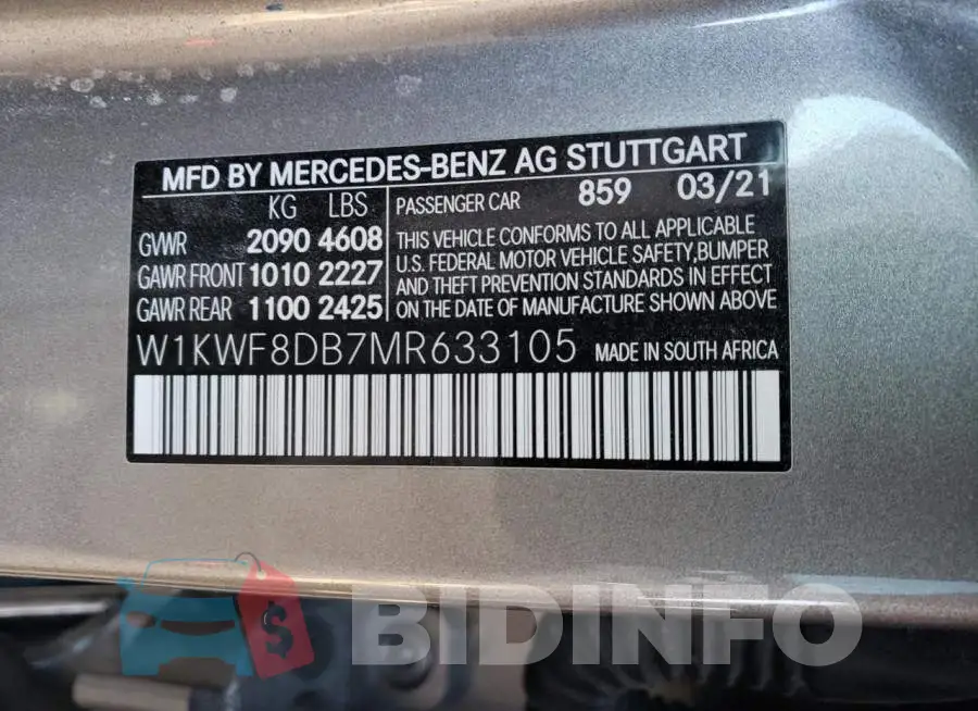 W1KWF8DB7MR633105 Photo# 10