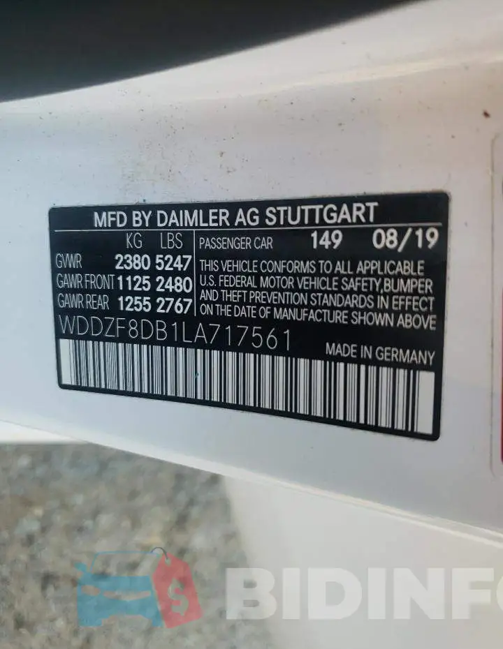WDDZF8DB1LA717561 Photo# 10