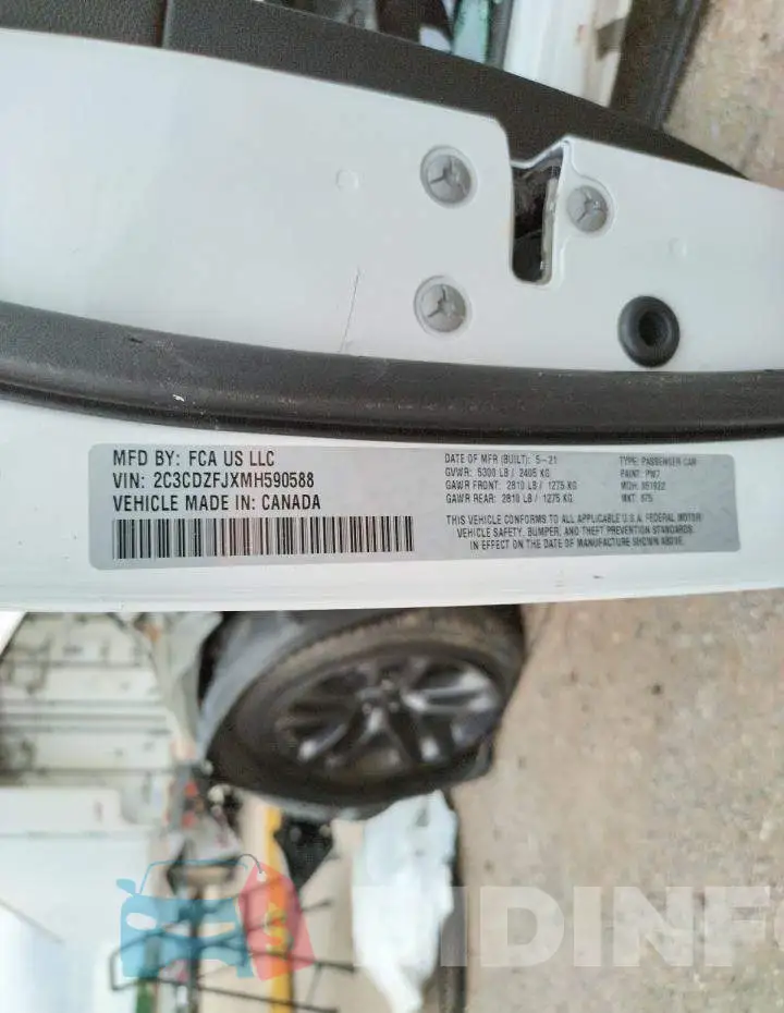 2C3CDZFJXMH590588 Photo# 10