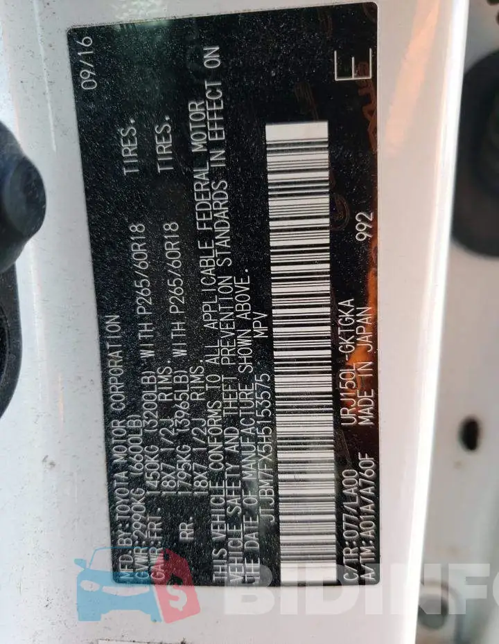 JTJBM7FX5H5153575 Photo# 10