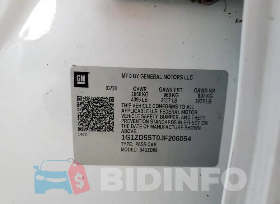 1G1ZD5ST0JF206054 Photo# 10