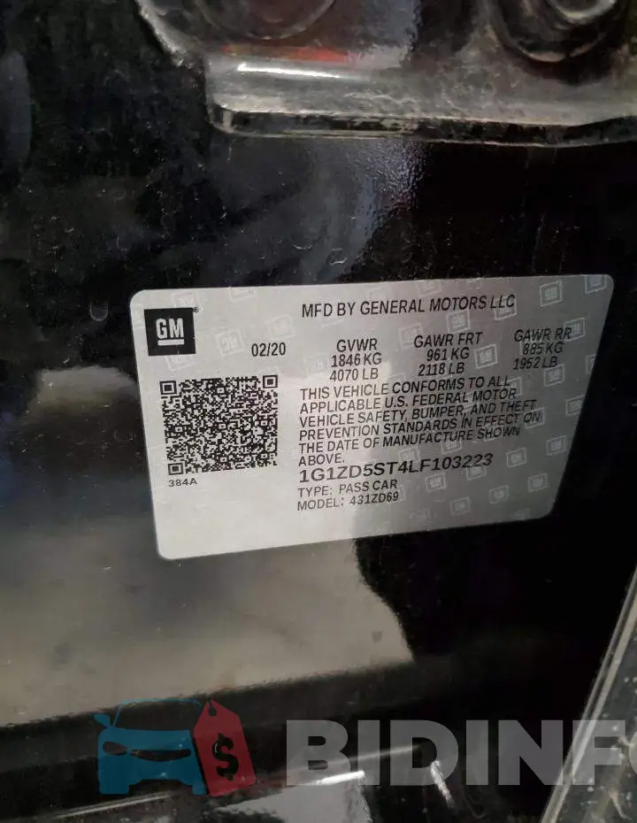 1G1ZD5ST4LF103223 Photo# 12