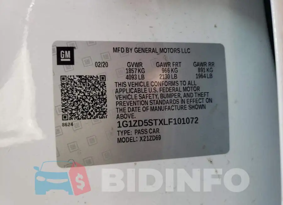 1G1ZD5STXLF101072 Photo# 10