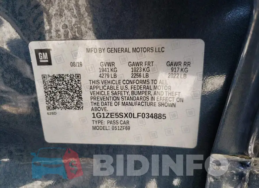 1G1ZE5SX0LF034885 Photo# 10
