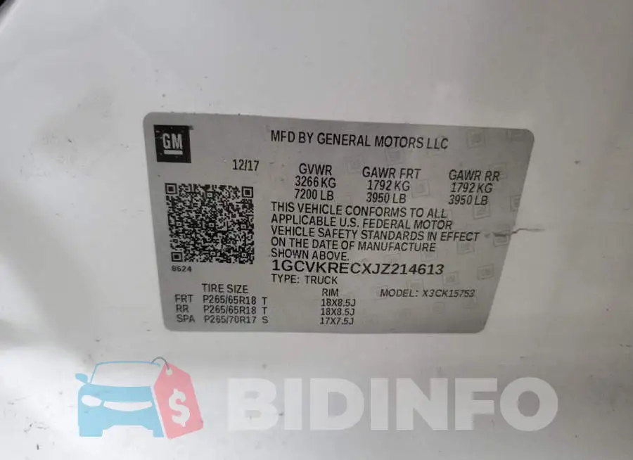 1GCVKRECXJZ214613 Photo# 10