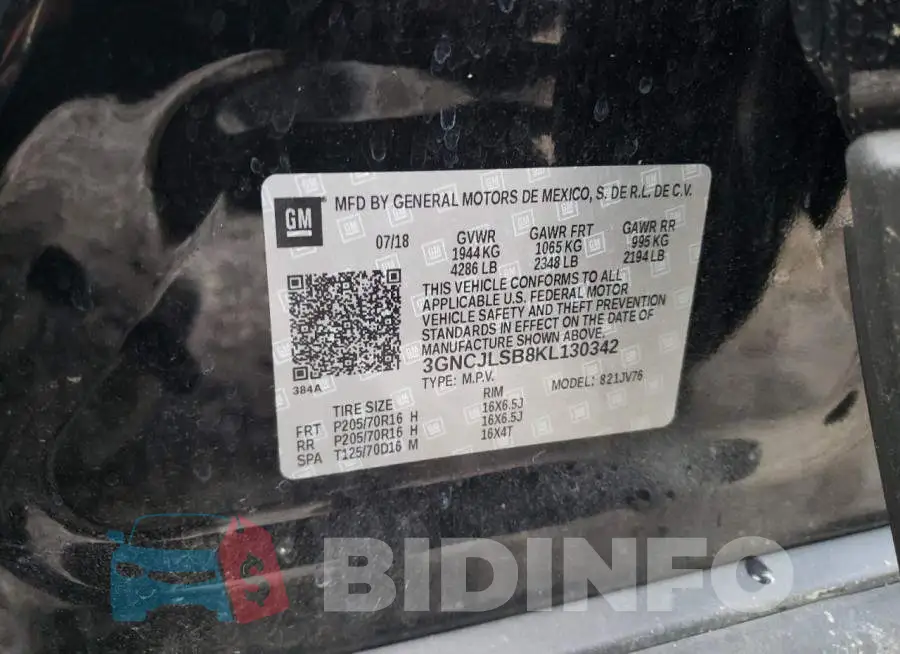 3GNCJLSB8KL130342 Photo# 10