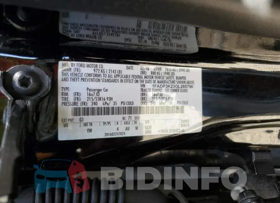 1FADP3K23GL285790 Photo# 10