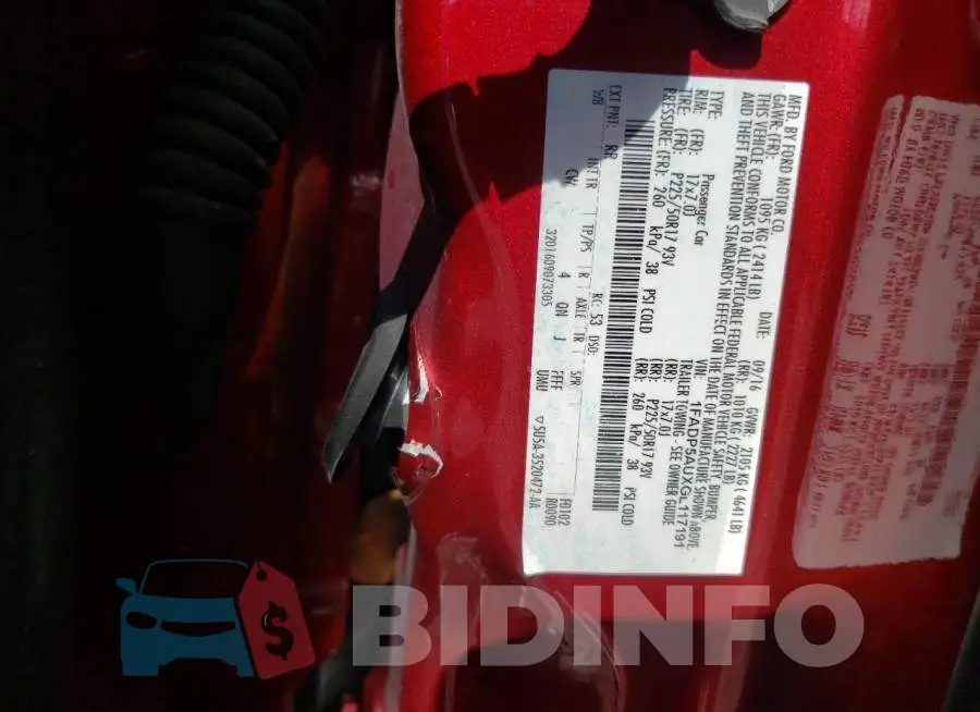 1FADP5AUXGL117191 Photo# 10