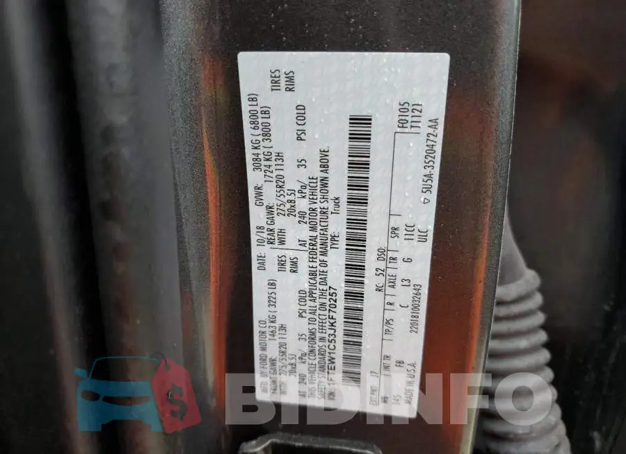 1FTEW1C53JKF70257 Photo# 12