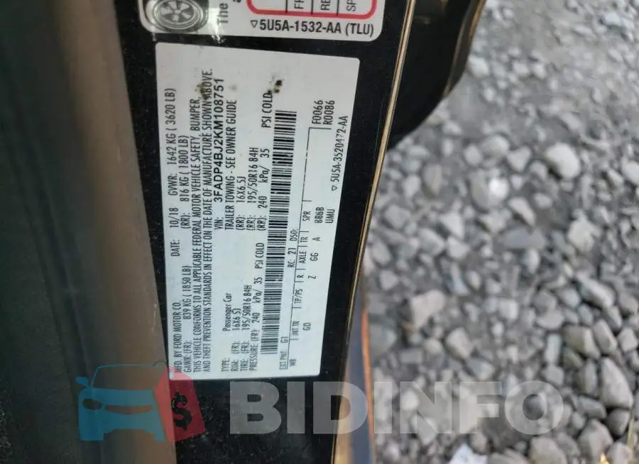 3FADP4BJ2KM108751 Photo# 10