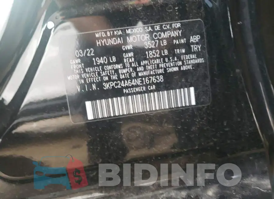 3KPC24A64NE167638 Photo# 10