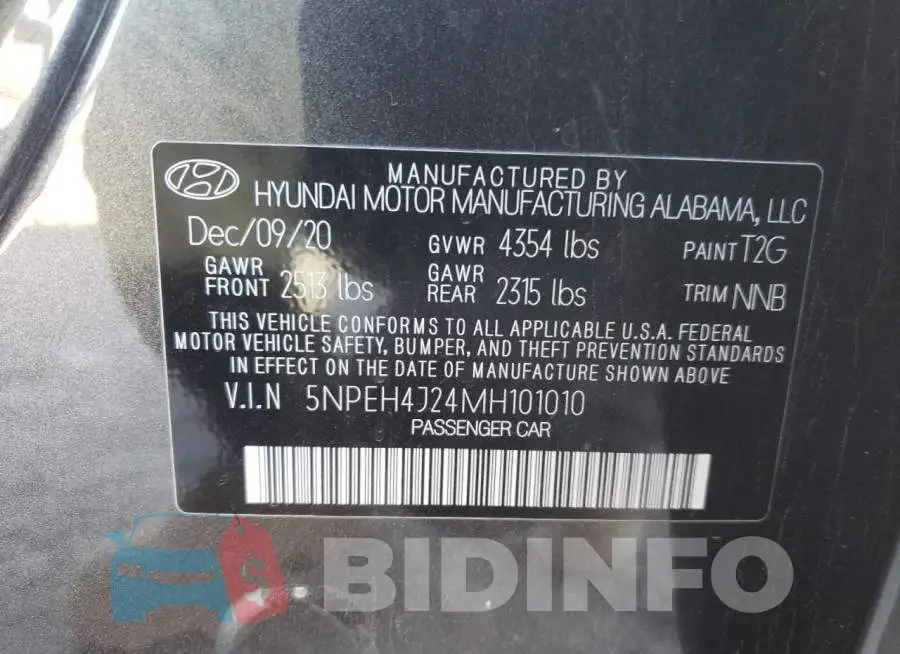 5NPEH4J24MH101010 Photo# 10