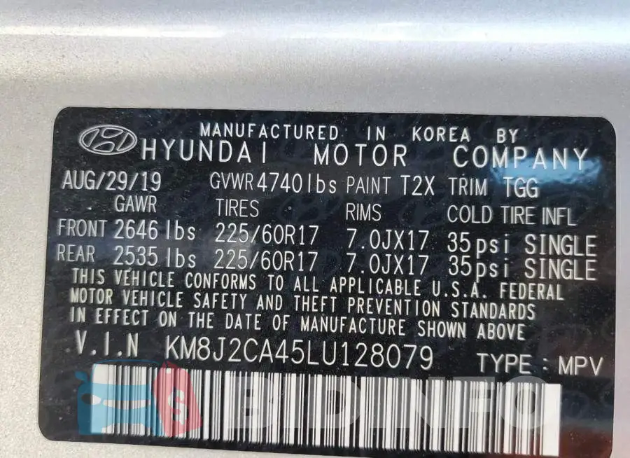 KM8J2CA45LU128079 Photo# 10