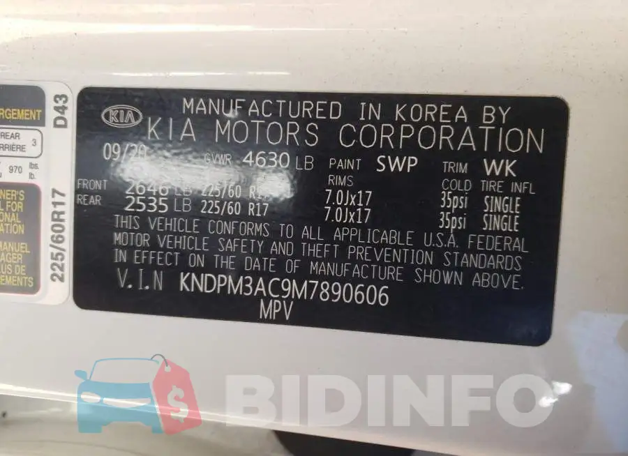 KNDPM3AC9M7890606 Photo# 10