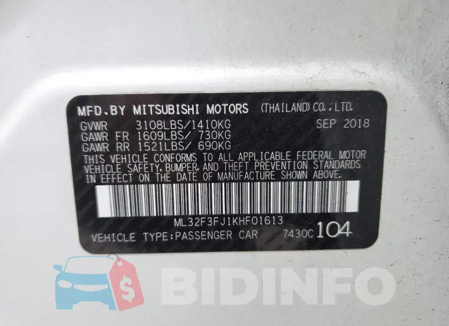 ML32F3FJ1KHF01613 Photo# 10