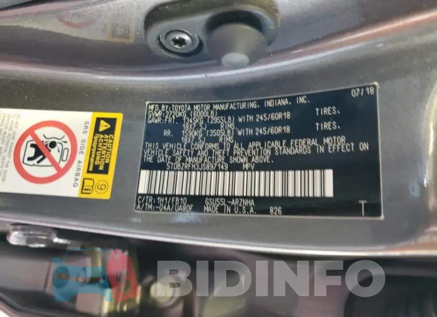 5TDBZRFH3JS897149 Photo# 10