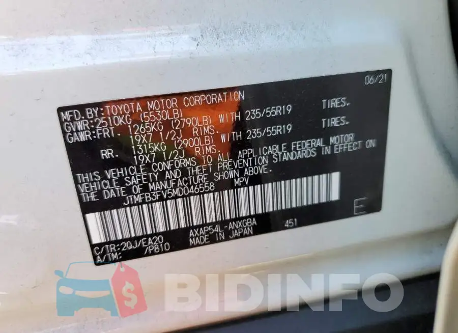 JTMFB3FV5MD046558 Photo# 10