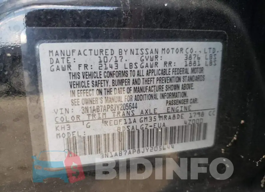 3N1AB7AP8JY205644 Photo# 10