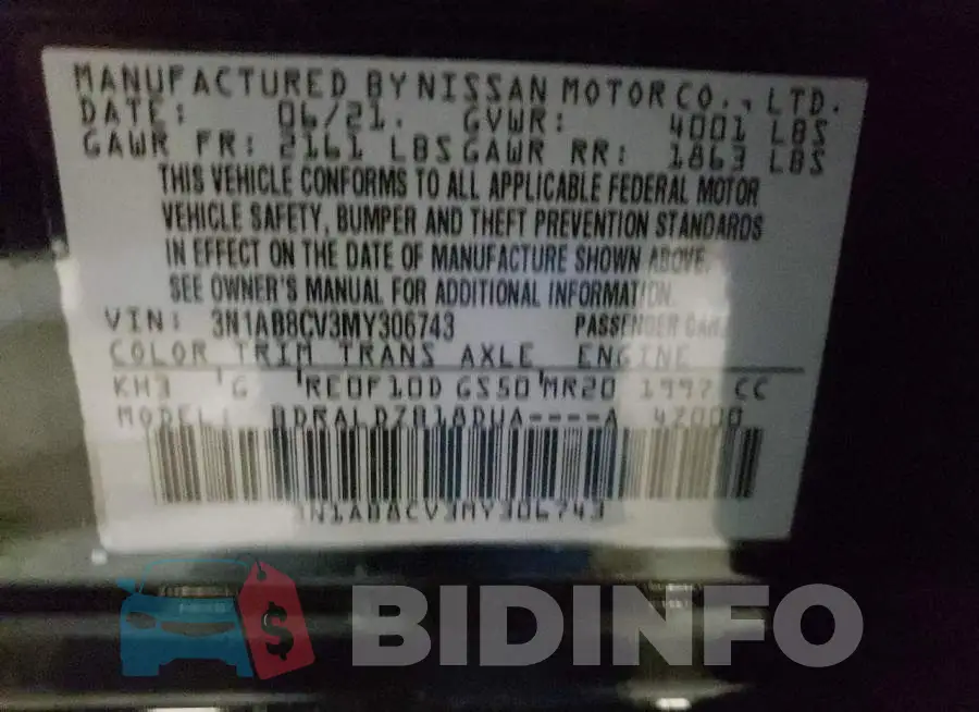 3N1AB8CV3MY306743 Photo# 10