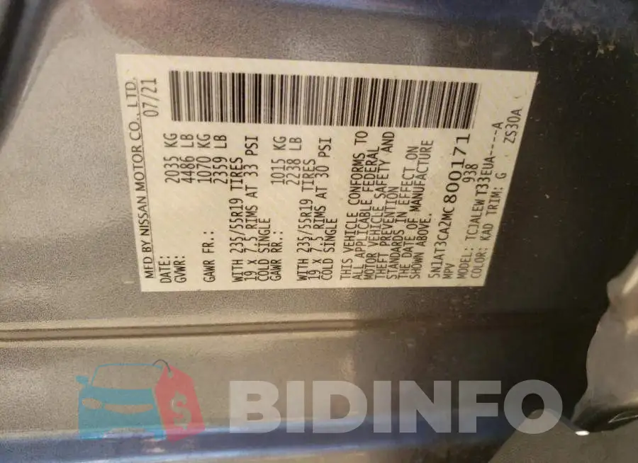 5N1AT3CA2MC800171 Photo# 10
