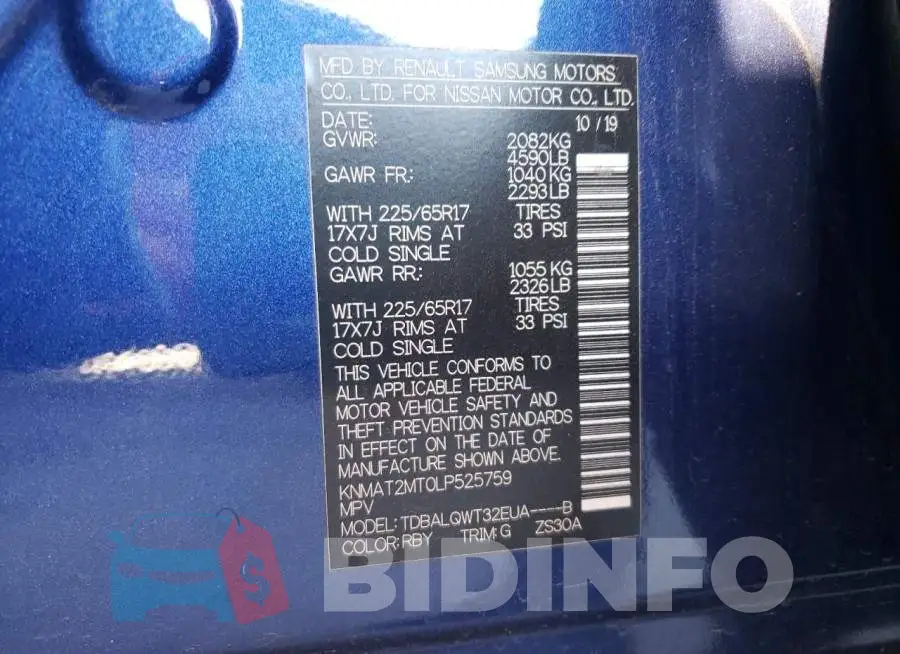 KNMAT2MT0LP525759 Photo# 10