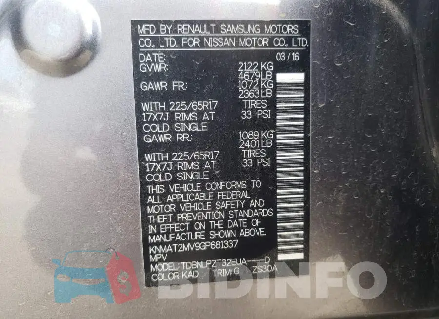 KNMAT2MV9GP681337 Photo# 10