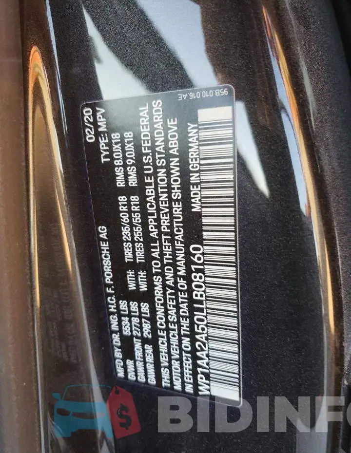 WP1AA2A50LLB08160 Photo# 10